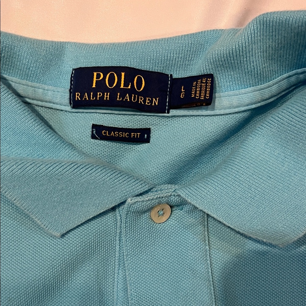 Polo by Ralph Lauren Men's Aqua Polo Shirt - image 2
